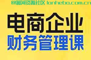 电商企业财务管理线上课，为电商企业规划财税
